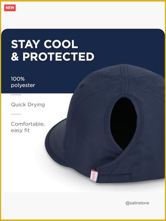 Wide Brim UPF 50 Sun Hat with Patented Ponytail Opening, Lightweight main image 5